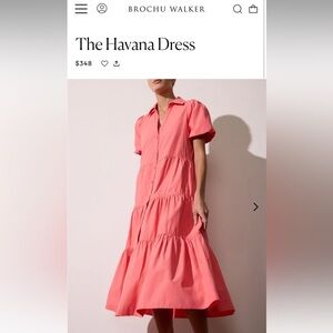 Brochu Walker Havana Dress in Bright Coral XS